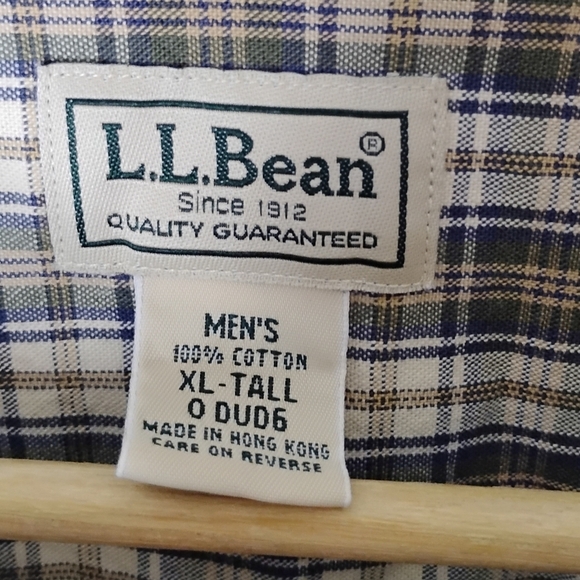 Vintage L.L.Bean Plaid Button Down Shirt Mens XLT 90s Cabin Core Preppy Heritage - Picture 6 of 7